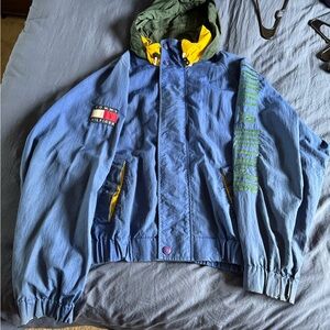 Vintage Tommy Hilfiger Colorblock Hooded Rain Jacket